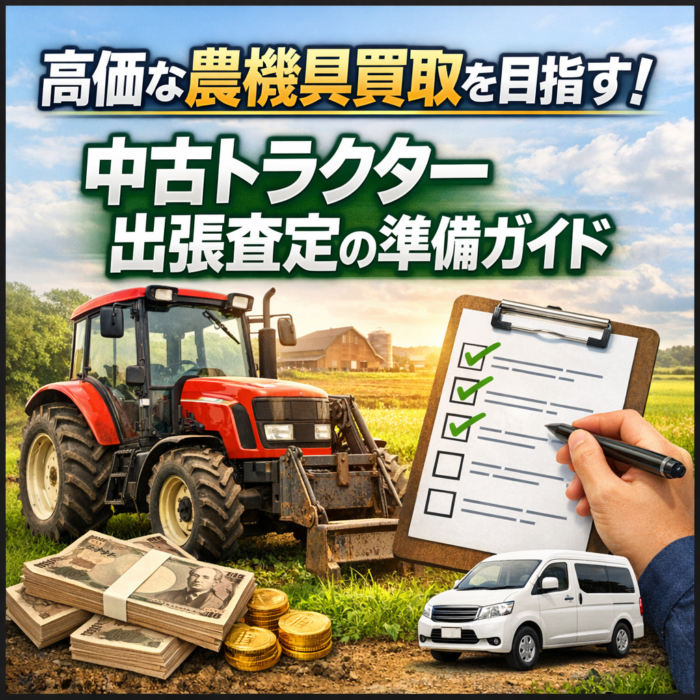 高価な農機具買取を目指す！中古トラクター出張査定の準備ガイド