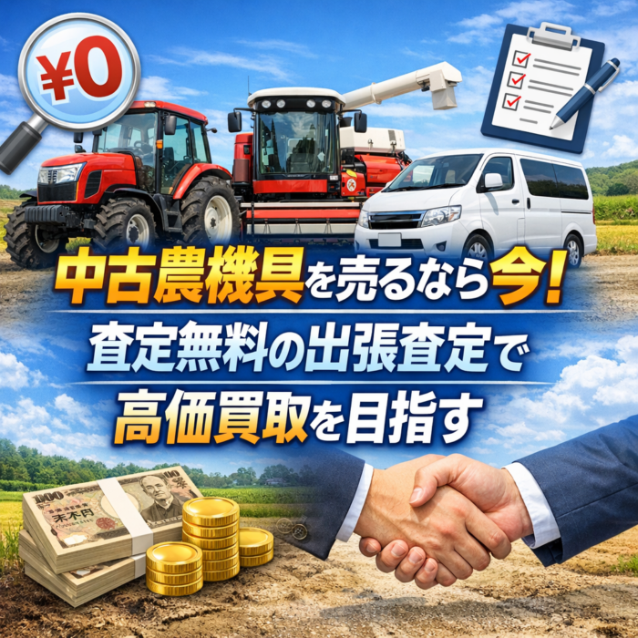 中古農機具を売るなら今！査定無料の出張査定で高価買取を目指す