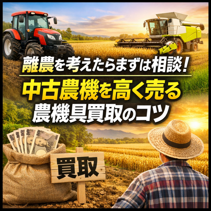 離農を考えたらまずは相談！中古農機を高く売る農機具買取のコツ