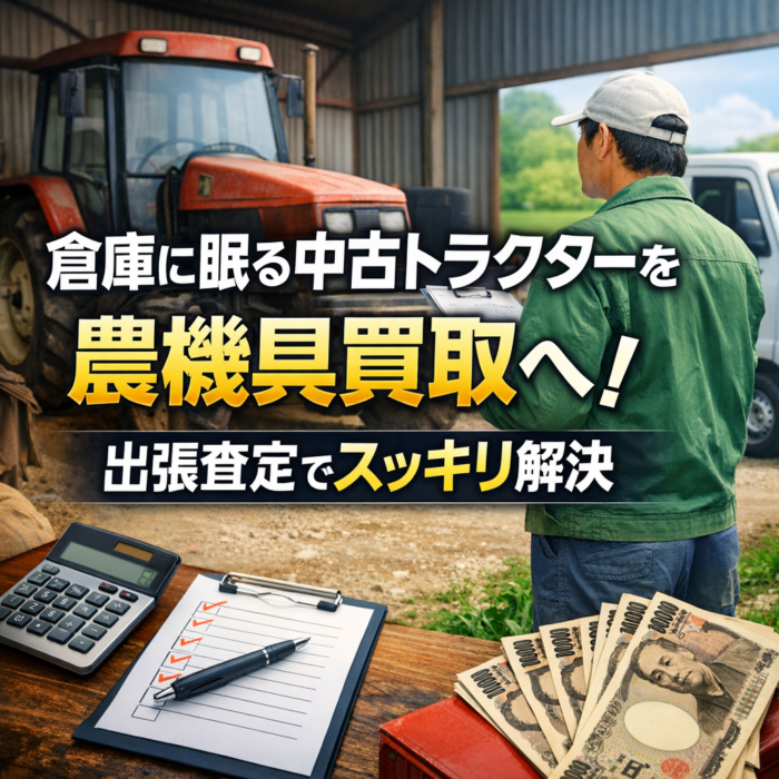 倉庫に眠る中古トラクターを農機具買取へ！出張査定でスッキリ解決