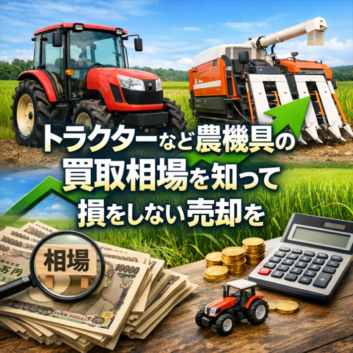 トラクターなど農機具の買取相場を知って損をしない売却を