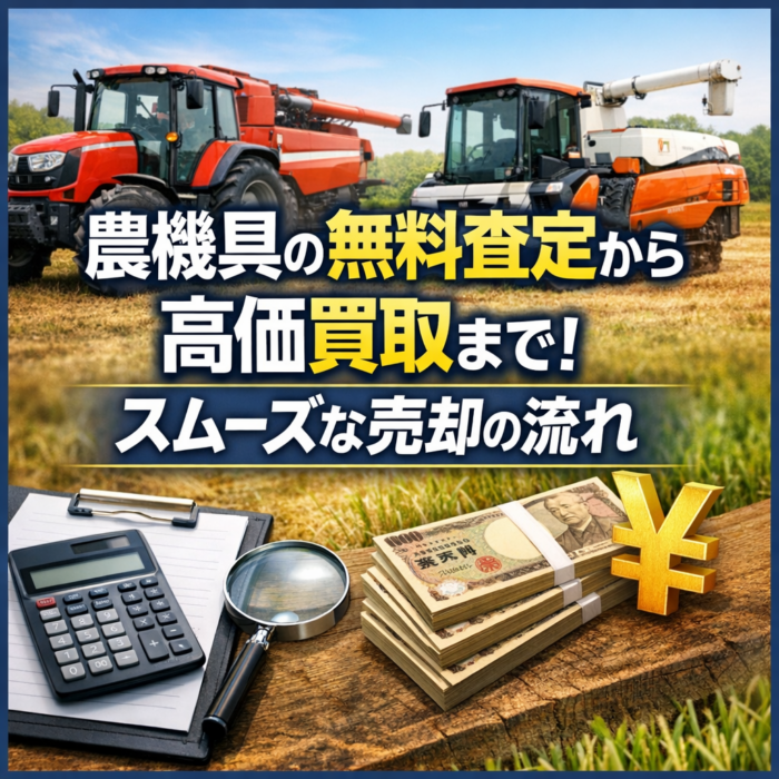 農機具の無料査定から高価買取まで！スムーズな売却の流れ