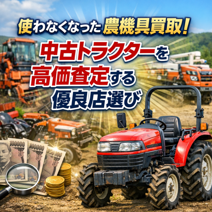 使わなくなった農機具買取！中古トラクターを高価査定する優良店選び